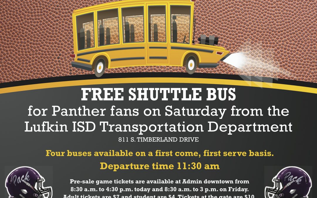 Free Shuttle Bus to Playoff Game Saturday