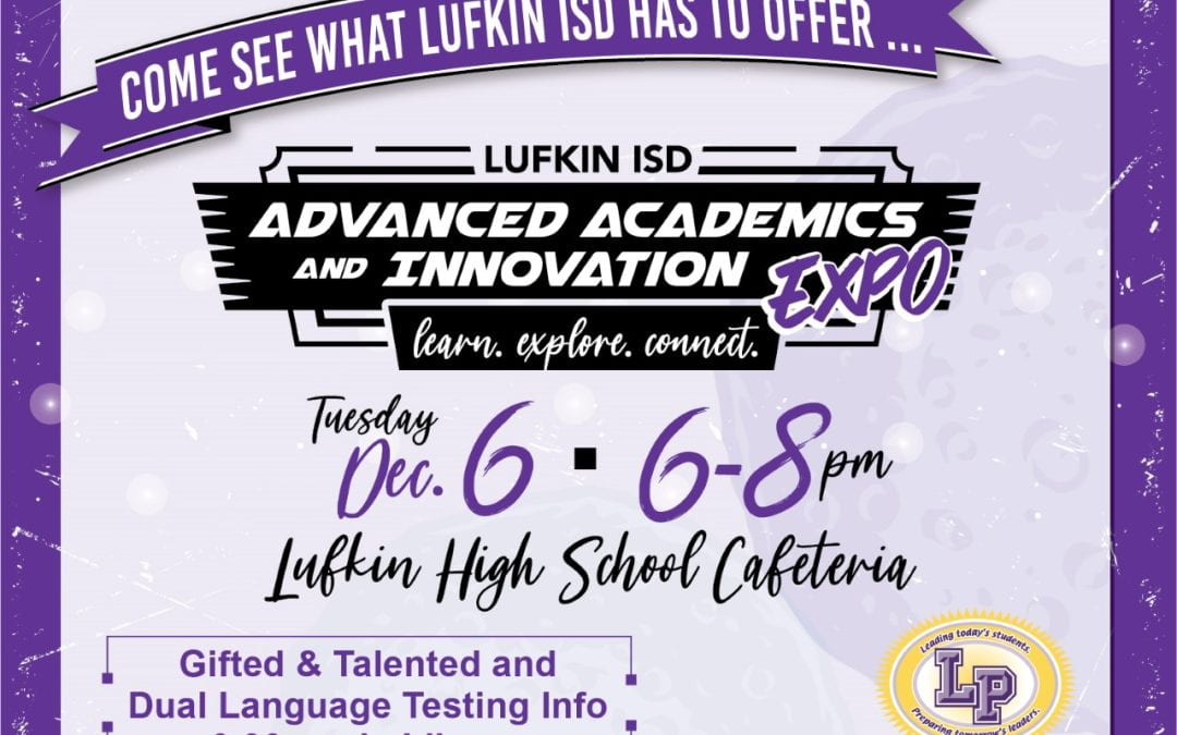 SAVE THE DATE: Advanced Academics and Innovation Expo