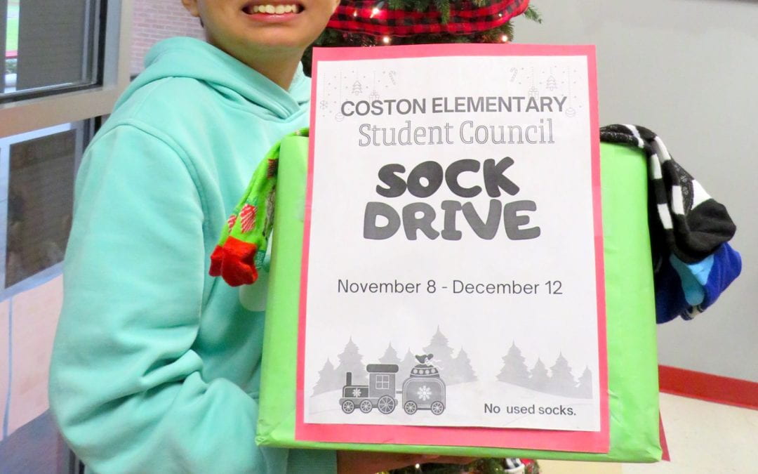 Coston Elementary Student Council is organizing sock drive for the homeless