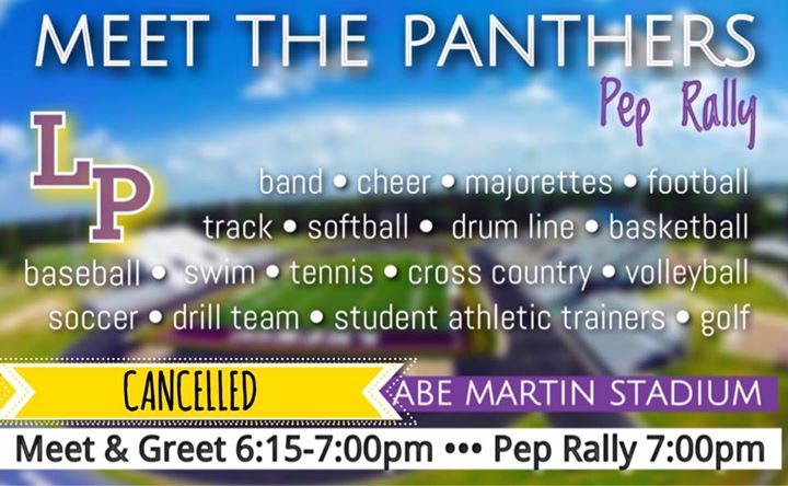 Meet the Panthers Pep Rally cancelled