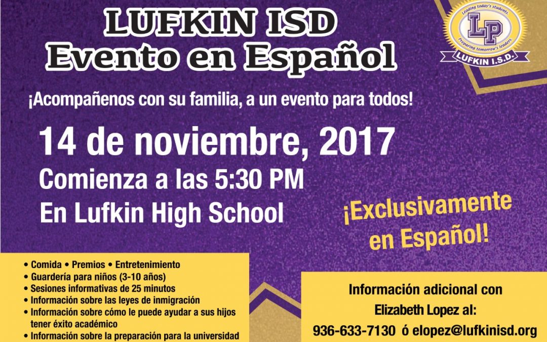 Lufkin ISD Evento en Espanol