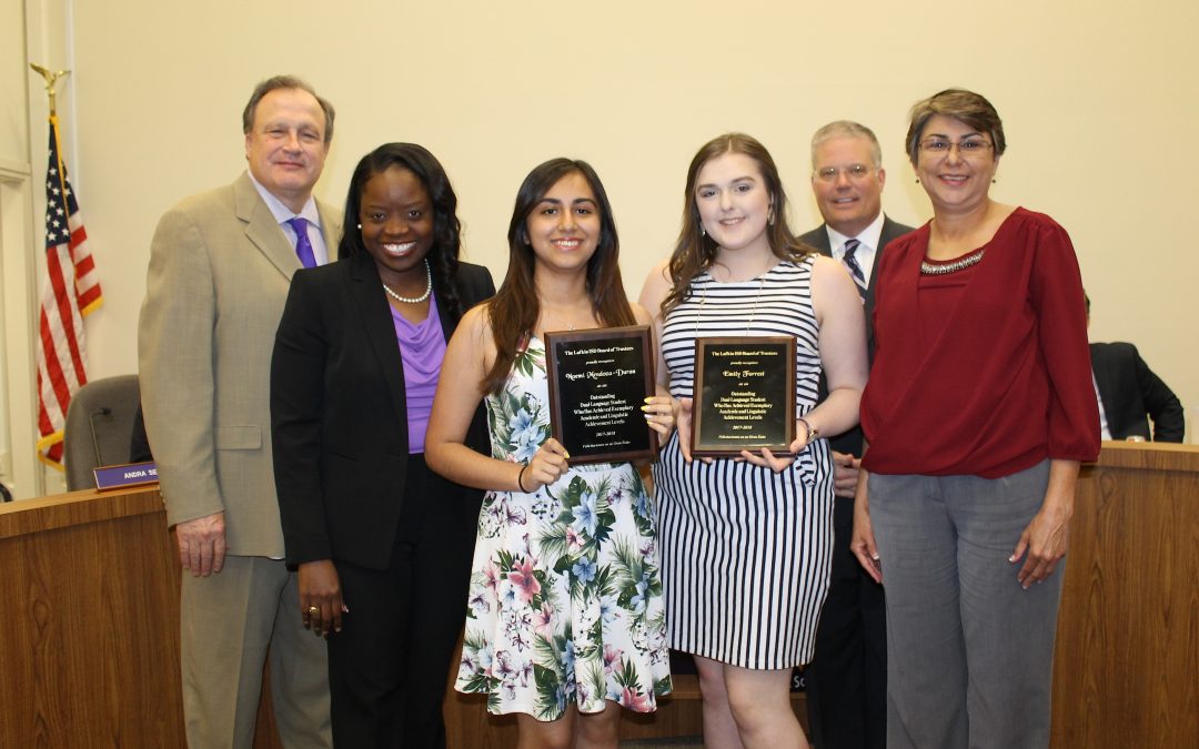 Outstanding Dual Language Student Awards presented at board meeting