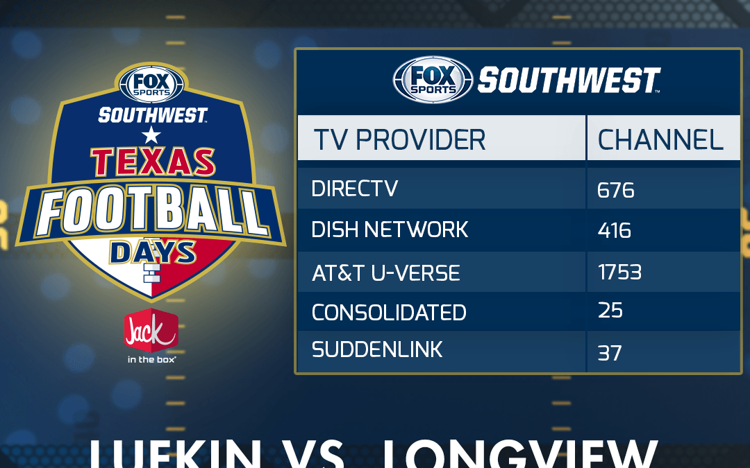 Lufkin vs. Longview football game will be televised