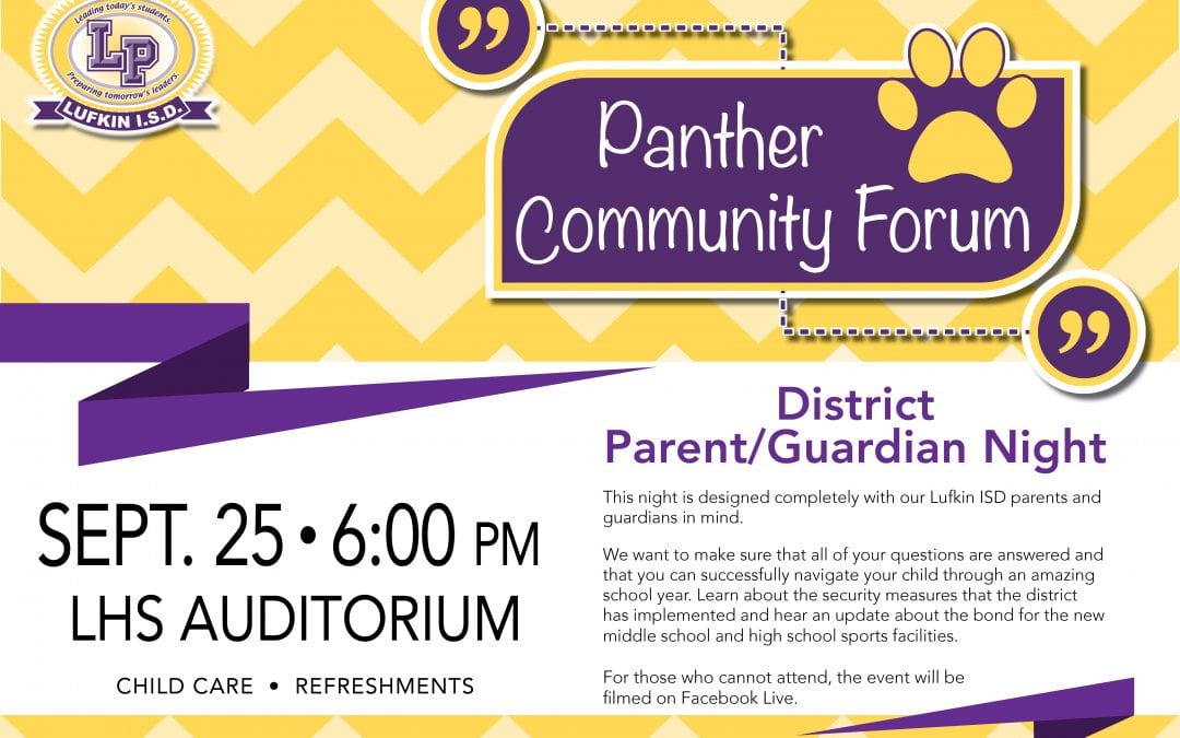 Save the Date: Panther Community Forum on September 25th