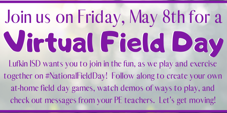 KIDS…..LET’S GET MOVING! IT’S VIRTUAL FIELD DAY!
