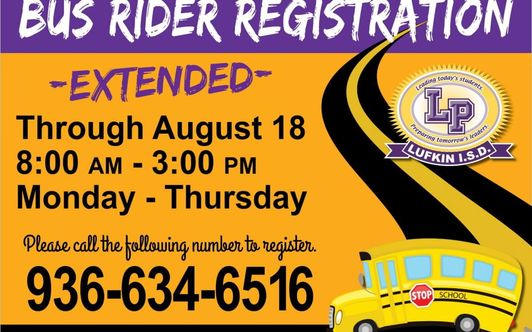 Bus rider registration extended