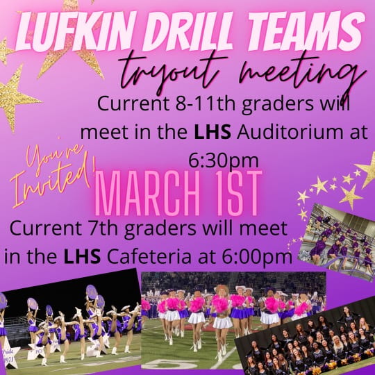 Drill team tryout meeting scheduled for Tuesday evening
