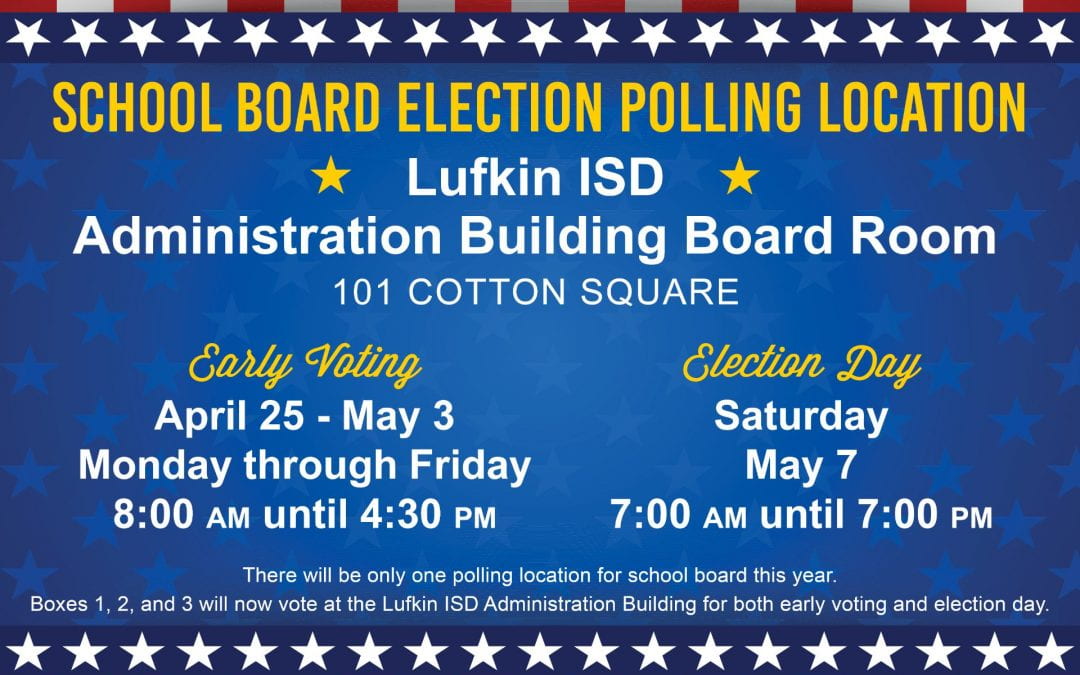School board election polling location at LISD Administration building