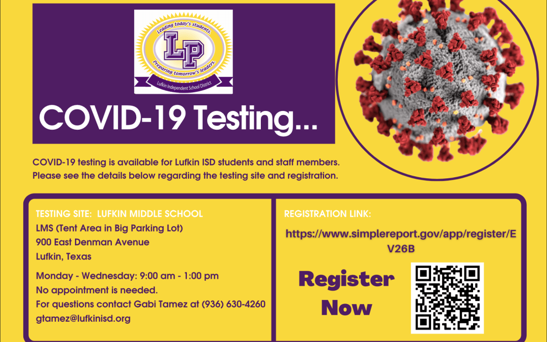 COVID-19 testing for students and staff members