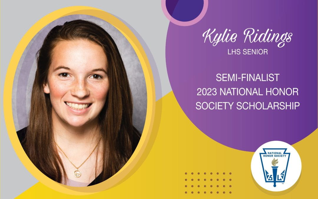 LHS senior Kylie Ridings selected for prestigious National Honor Society scholarship