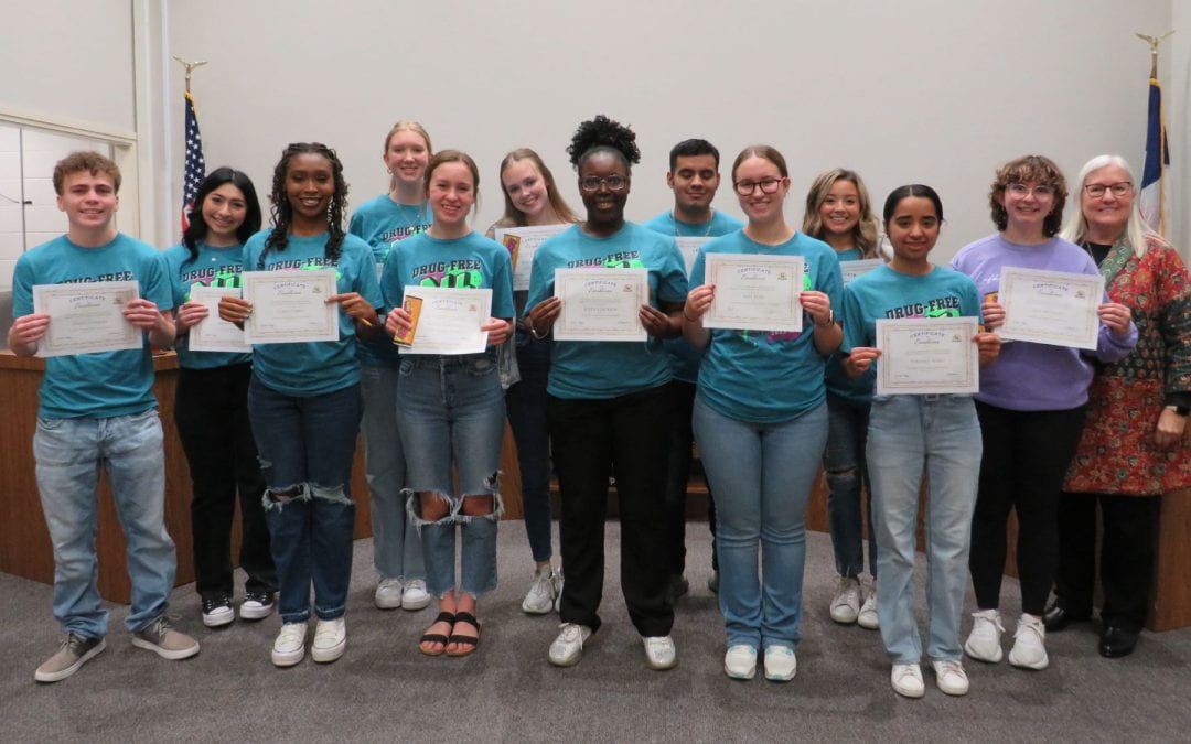 Drug-Free All Stars and Leadership Tomorrow students recognized at November board meeting
