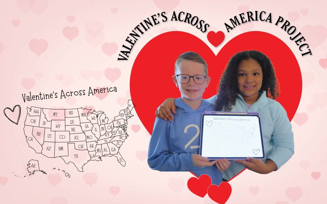 Dunbar Primary multi-age class requesting Valentine’s Day cards from across the 50 states